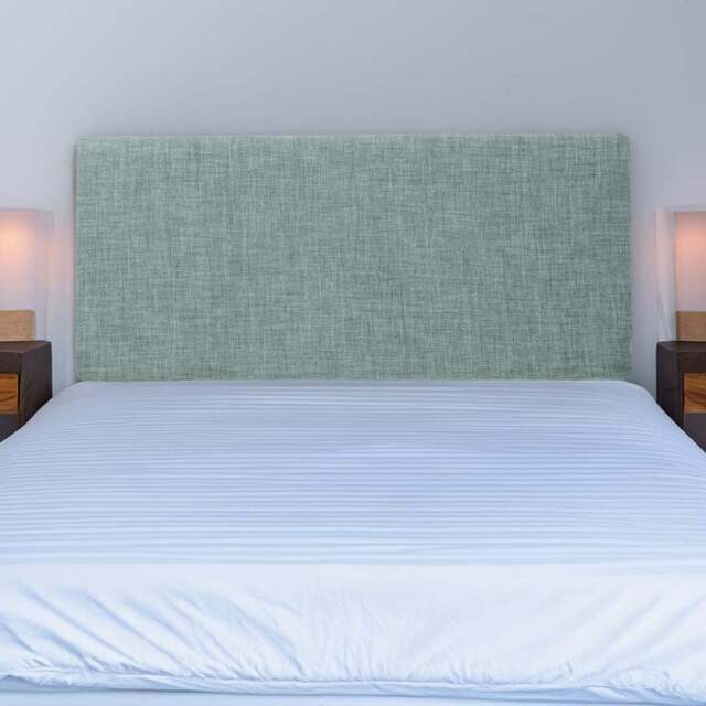 Bedmaster Valencia Super King Size Duck Egg Linen Plain Headboard - Blue - Wilko - image 1