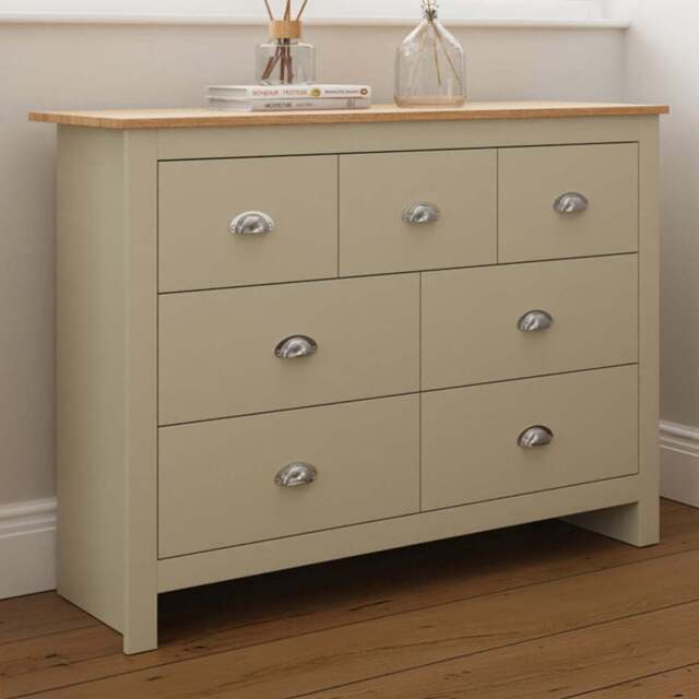GFW Lancaster 7 Drawer Cream Merchants Chest of Drawers - Wilko - image 1