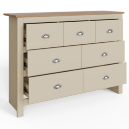 GFW Lancaster 7 Drawer Cream Merchants Chest of Drawers - Wilko - thumbnail 5