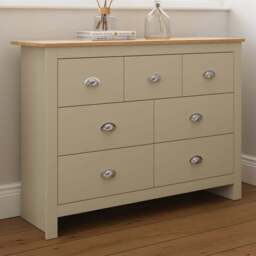 GFW Lancaster 7 Drawer Cream Merchants Chest of Drawers - Wilko - thumbnail 1