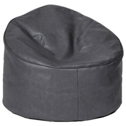 Kaikoo Grey Faux Leather Bean Bag Chair - Wilko - thumbnail 3