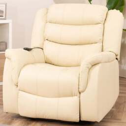 Artemis Home Almeira Cream Massage and Heat Electric Riser Recliner Chair - Size: Single - Wilko