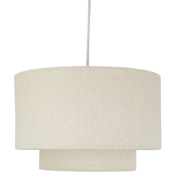 Imani Linen Shade - Beige - Wilko - thumbnail 1