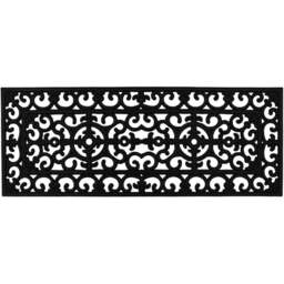 JVL Black Lexi Rubber Patio Mat 45 x 120cm - JVL Homewares - Wilko