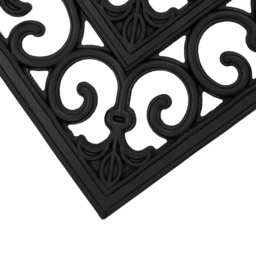 JVL Black Lexi Rubber Patio Mat 45 x 120cm - JVL Homewares - Wilko - thumbnail 4