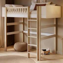 Noomi Kayla White High Sleeper Bed with Reversible Ladder - Size: 175 x 107 x 204cm - Wilko - thumbnail 1