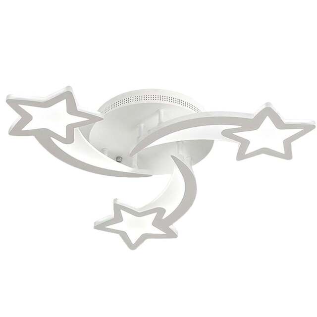 Living and Home 3 White Shooting Star LED Ceiling Light - Size: 6.5 x 60 x 60cm - Wilko - image 1