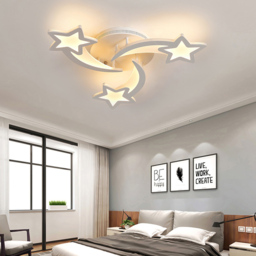 Living and Home 3 White Shooting Star LED Ceiling Light - Size: 6.5 x 60 x 60cm - Wilko - thumbnail 3