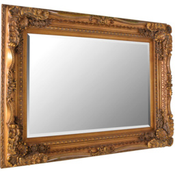 Carved Louis Gold Wall Mirror 122 x 91cm - MirrorOutlet - Wilko - thumbnail 4