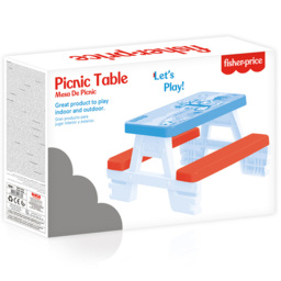 Dolu Fisher Price 4 Seater Kids Multicolour Picnic Table - Size: 43 x 71 x 77cm - Wilko - thumbnail 4