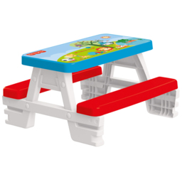 Dolu Fisher Price 4 Seater Kids Multicolour Picnic Table - Size: 43 x 71 x 77cm - Wilko - thumbnail 1