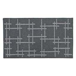 JVL Vector Grey Indoor Machine Washable Doormat 40 x 70cm - JVL Homewares - Wilko