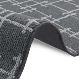 JVL Vector Grey Indoor Machine Washable Doormat 40 x 70cm - JVL Homewares - Wilko - thumbnail 5