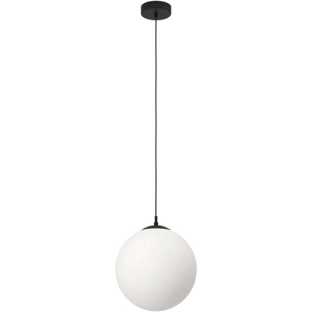 EGLO Rondo 3 Opal Glass Pendant - Size: 110 x 30 x 110cm - black - Wilko