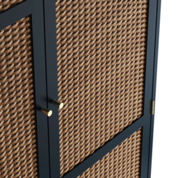 Bordeaux 2 Door Blue Rattan Wardrobe - LPD Home - Wilko - thumbnail 7