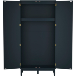 Bordeaux 2 Door Blue Rattan Wardrobe - LPD Home - Wilko - thumbnail 6