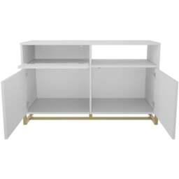 Decorotika Utopie 3 Door Singe Shelf White Modern Storage Cabinet - Size: 78.4 x 120 x 45cm - Wilko - thumbnail 4
