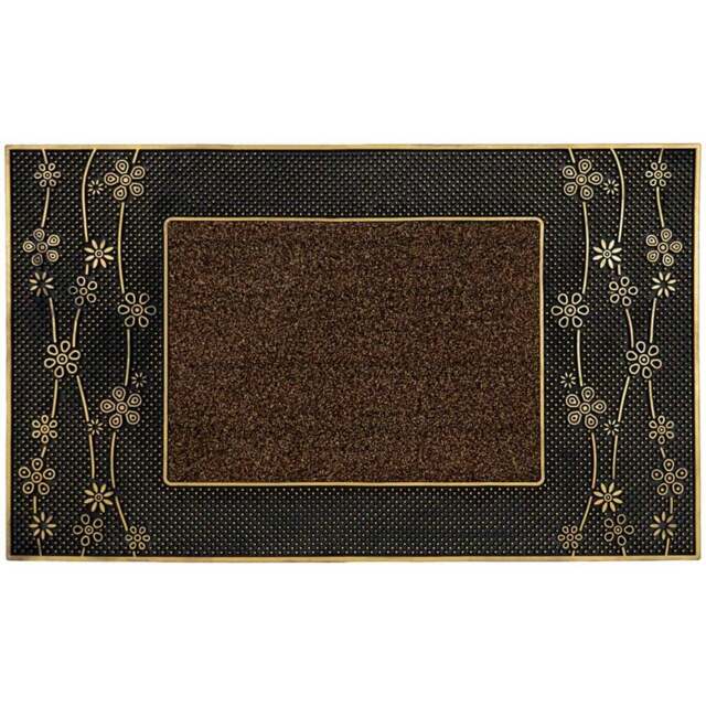 JVL Daisy Gold PVC Pin Doormat 45 x 75cm - JVL Homewares - Wilko - image 1