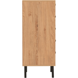 Seconique Leon 5 Drawer Medium Oak Effect Narrow Chest of Drawers - Brown - Wilko - thumbnail 6