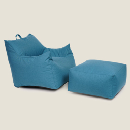 Kaikoo Blue Large Luxury Brushed Polyester Bean Bag Chair - Wilko - thumbnail 7