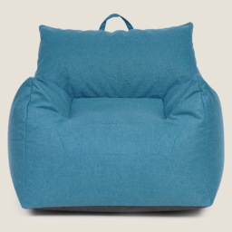 Kaikoo Blue Large Luxury Brushed Polyester Bean Bag Chair - Wilko - thumbnail 4