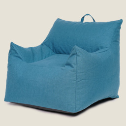 Kaikoo Blue Large Luxury Brushed Polyester Bean Bag Chair - Wilko - thumbnail 3