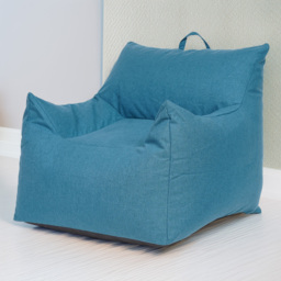 Kaikoo Blue Large Luxury Brushed Polyester Bean Bag Chair - Wilko - thumbnail 1
