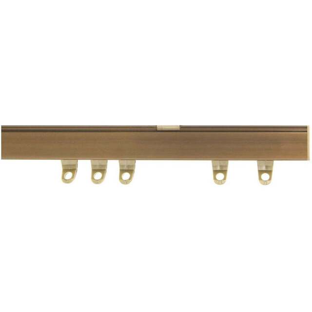 New Edge Blinds 110cm Fineline Aluminium Antique Brass Curtain Track - Size: 105cm - Wilko - image 1