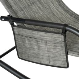 Outsunny Mesh Rocking Chair Grey - Size: 88 x 62 x 150cm - Wilko - thumbnail 5