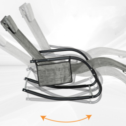 Outsunny Mesh Rocking Chair Grey - Size: 88 x 62 x 150cm - Wilko - thumbnail 6