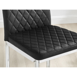Furniturebox Modern Valera Black and Silver Velvet Bar Stool Set of 2 - Wilko - thumbnail 6