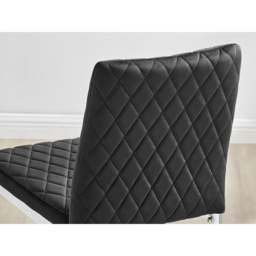 Furniturebox Modern Valera Black and Silver Velvet Bar Stool Set of 2 - Wilko - thumbnail 7