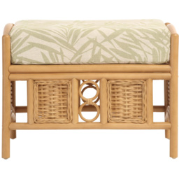 Desser Furniture Vale Wicker Tropical Light Oak Footstool - Size: 107.0 cm x 81.0 cm x 46.0 cmcm - Brown - Wilko - thumbnail 4