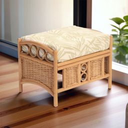 Desser Furniture Vale Wicker Tropical Light Oak Footstool - Size: 107.0 cm x 81.0 cm x 46.0 cmcm - Brown - Wilko - thumbnail 6