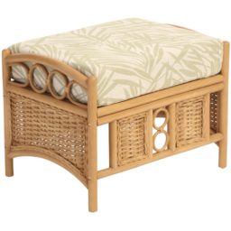 Desser Furniture Vale Wicker Tropical Light Oak Footstool - Size: 107.0 cm x 81.0 cm x 46.0 cmcm - Brown - Wilko - thumbnail 3