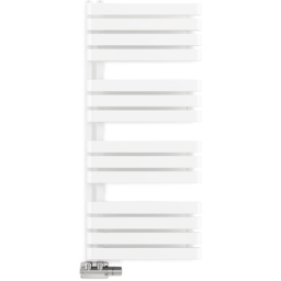 Terma Warp S Matt White Heated Towel Rail 2605 BTU 1110 x 500mm - Size: 111 x 50 x 11.2cm - Wilko - thumbnail 4