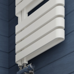 Terma Warp S Matt White Heated Towel Rail 2605 BTU 1110 x 500mm - Size: 111 x 50 x 11.2cm - Wilko - thumbnail 7