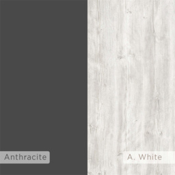 Decortie Piri 5 Shelf Ancient White and Anthracite Bookcase - Multi - Wilko - thumbnail 4