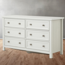 Julian Bowen Maine 6 Drawer Wide Dove Grey Chest of Drawers - Wilko - thumbnail 1