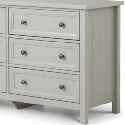 Julian Bowen Maine 6 Drawer Wide Dove Grey Chest of Drawers - Wilko - thumbnail 4