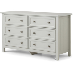 Julian Bowen Maine 6 Drawer Wide Dove Grey Chest of Drawers - Wilko - thumbnail 3