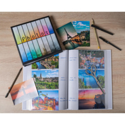 Exacompta Rainbow Black Photo Album 200 Photos 6 Pack - Size: 5.3 x 33 x 22.5cm - Wilko - thumbnail 3