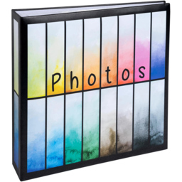 Exacompta Rainbow Black Photo Album 200 Photos 6 Pack - Size: 5.3 x 33 x 22.5cm - Wilko - thumbnail 1