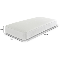 Starlight Beds Small Single Warmer Extreme Hybrid Memory Foam and Spring Mattress - White - Wilko - thumbnail 7