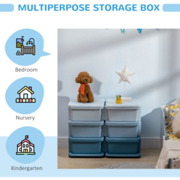 Tommy Toys 6 Drawer Blue Kids Toy Box Vertical Storage Dresser - Wilko - thumbnail 7