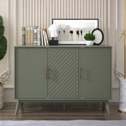 Cora 3 Door Green Sideboard - Wilko - thumbnail 6