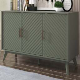 Cora 3 Door Green Sideboard - Wilko - thumbnail 1