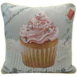 Velosso Cupcake Tapestry Filled Cushion 43 x 43cm 2 Pack - n/a - Wilko