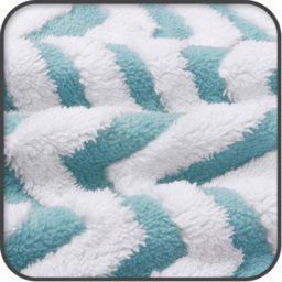 Velosso Duck Egg Chevron Sherpa Throw 150 x 200cm - Wilko - thumbnail 4