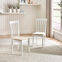 Julian Bowen Orwell 4 Seater Round Dining Set White and Beige - Wilko - thumbnail 6